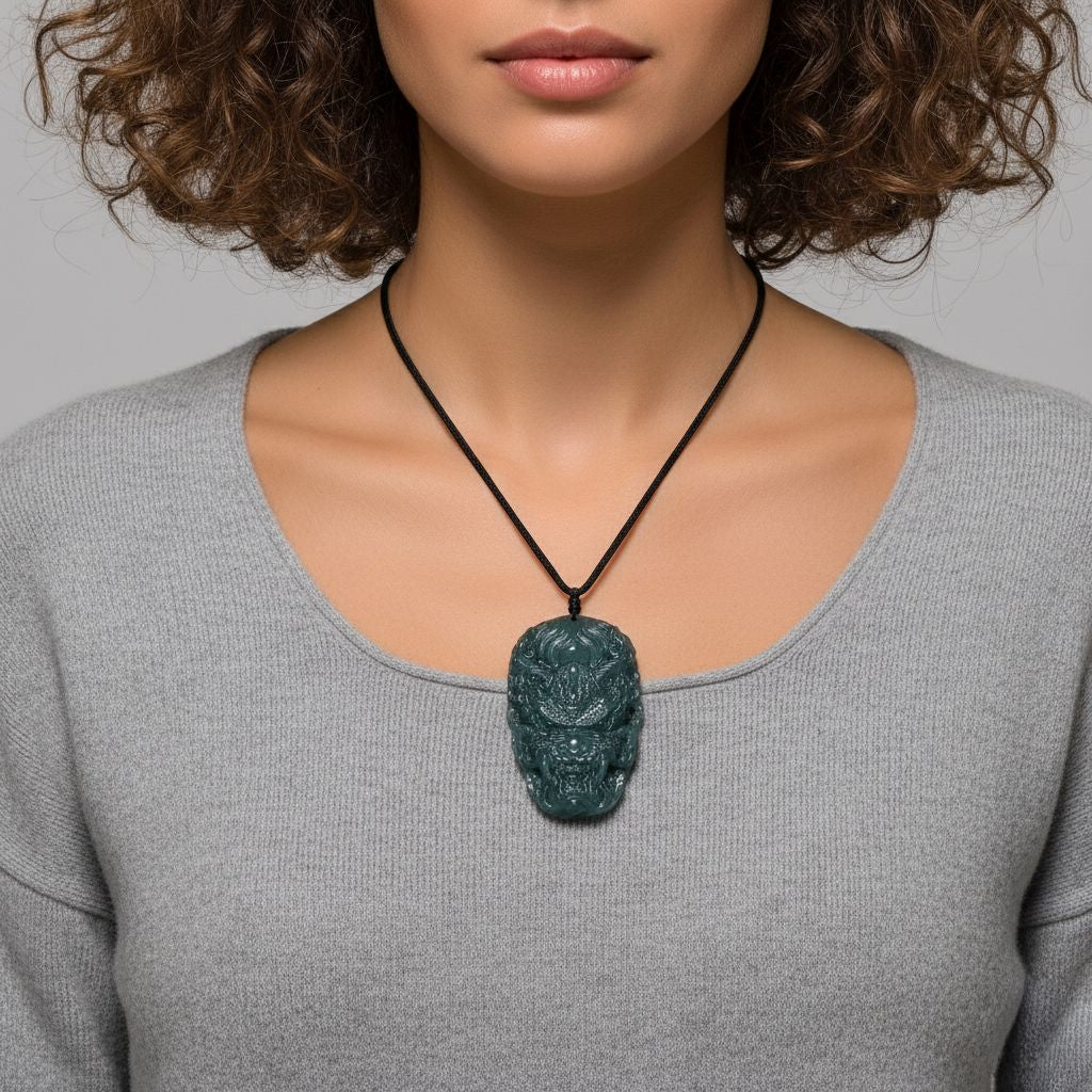 Natürlicher Olmek Jadeit Kette 70 cm ca. 250.00 ct