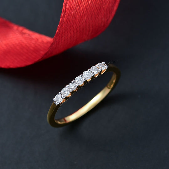 LUXURIANT DIAMOND - Lab Grown Diamant SI-GH Ring 925 Silber 750 Gelb Vergoldet (Größe 19.00) ca. 0.25 ct