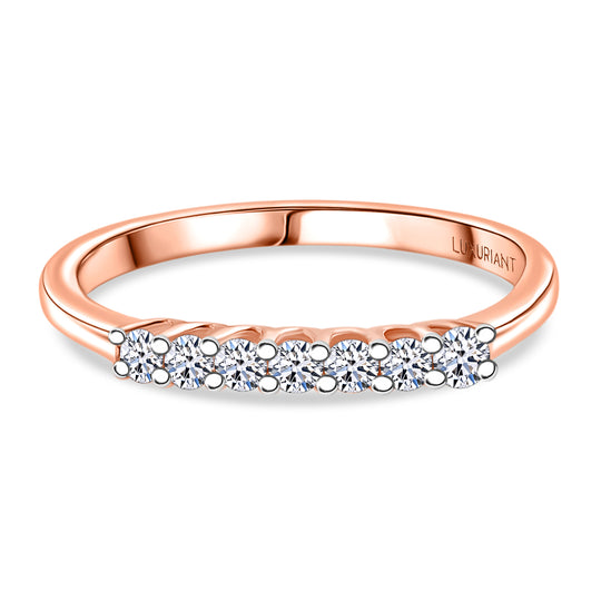 LUXURIANT DIAMOND - Lab Grown Diamant SI-GH Ring 925 Silber 750 rosévergoldet (Größe 16.00) ca. 0.25 ct