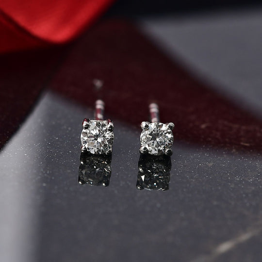 LUXURIANT DIAMOND - Lab Grown Diamant SI-GH Ohrringe 925 Silber rhodiniert ca. 0.25 ct