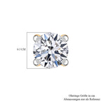 LUXURIANT DIAMOND - Lab Grown Diamant SI-GH Ohrringe 925 Silber 750 Gelb Vergoldet ca. 0.25 ct
