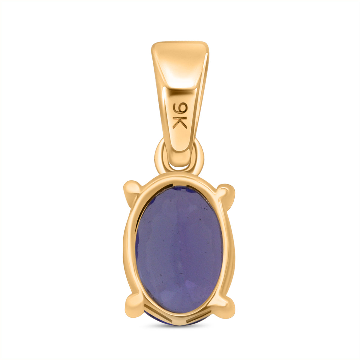 AA Tansanit Anhänger 375 Gelb Gold ca. 0,61 ct.