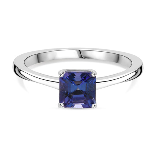 D'Joy AA Tansanit Ring 925 Silber rhodiniert (Größe 20.00) ca. 0,63 ct