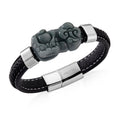 Jade Armband ca. 19 cm 316L Edelstahl ca. 125.00 ct