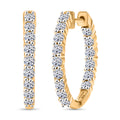 LUXURIANT VS-EF Labor Diamant Ohrringe, 925 Silber 750 Gelbgold Vermeil - 1,98 ct.