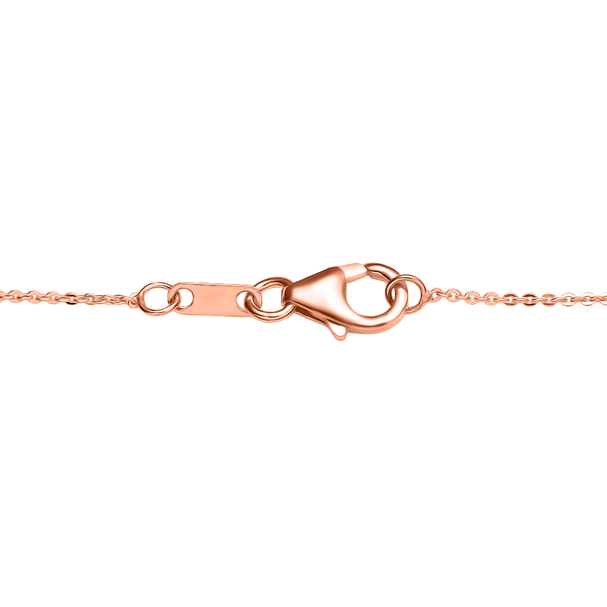 Luxuriant - AA Lab Grown Rosa Saphir, Weißer Zirkon Halskette ca. 50 cm 925 Silber 750 Roségold Vermeil ca. 2.57 ct