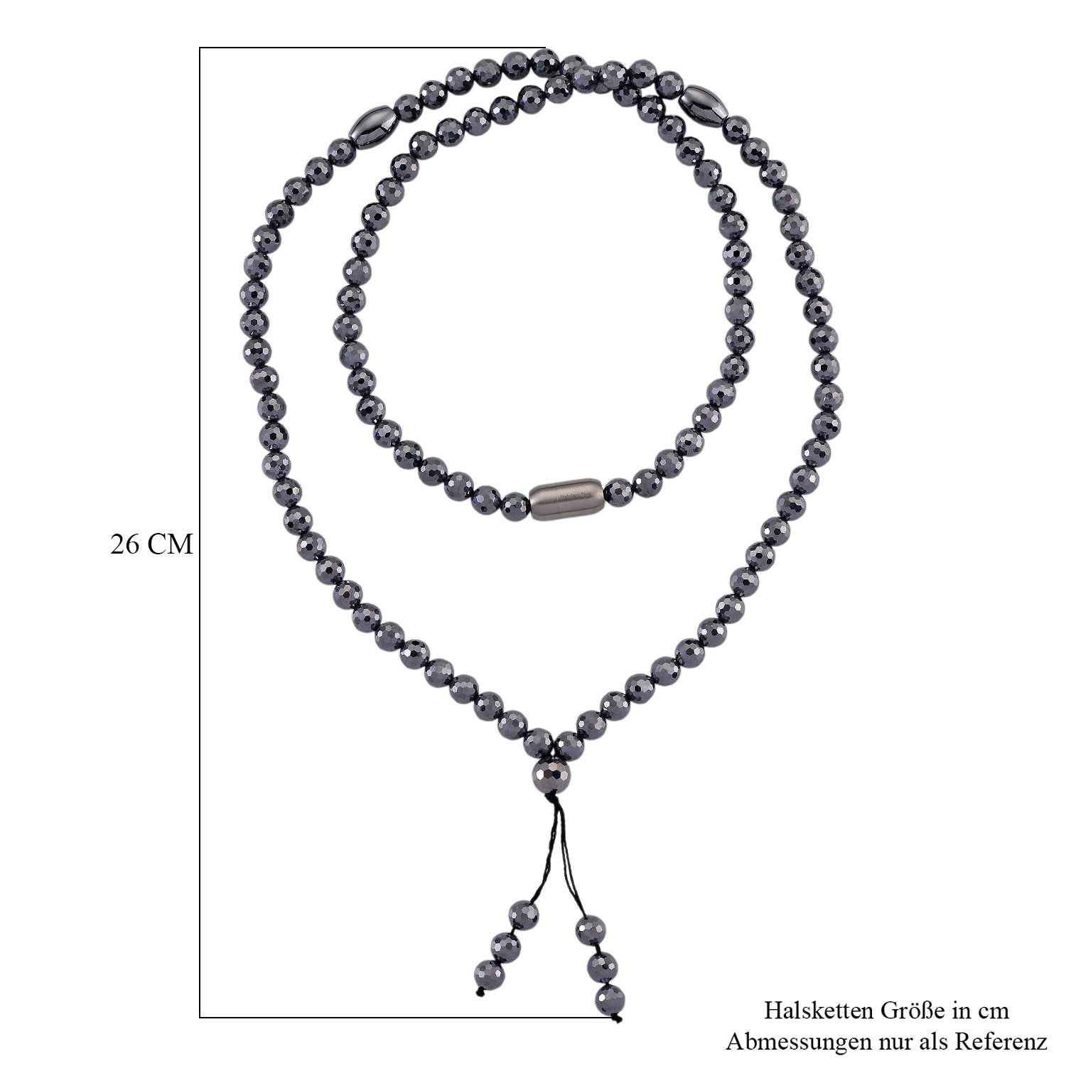 Terahertz Halskette ca. 86.5 cm Reiner Edelstahl ca. 330.00 ct