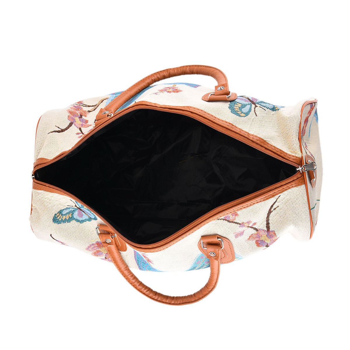 Schmetterlingsprint Reisetasche, geräumiges Design mit Reißverschlussfach, verstellbarer Schultergurt 120 cm, 45 x 23 x 27 cm