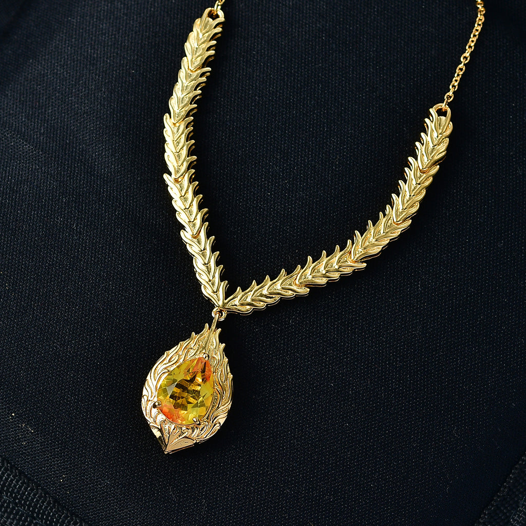 EVER TRUE Sphaleros Quarz Halskette ca. 50 cm Nickelfreies Messing ca. 3,91 ct.