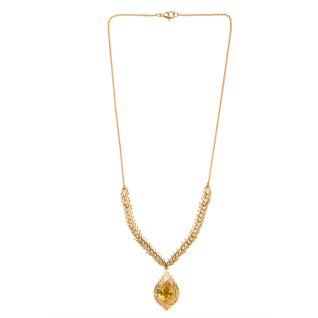 EVER TRUE Sphaleros Quarz Halskette ca. 50 cm Nickelfreies Messing ca. 3,91 ct.