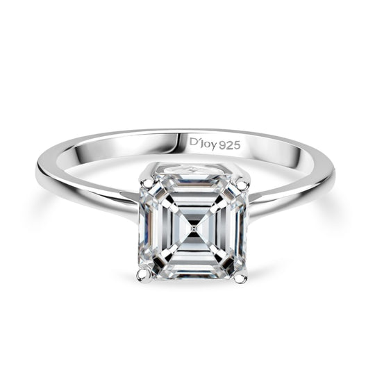 D'Joy Moissanit Ring 925 Silber rhodiniert (Größe 19.00) ca. 1,95 ct