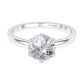 D'Joy Moissanit Ring 925 Silber rhodiniert (Größe 16.00) ca. 1,77 ct