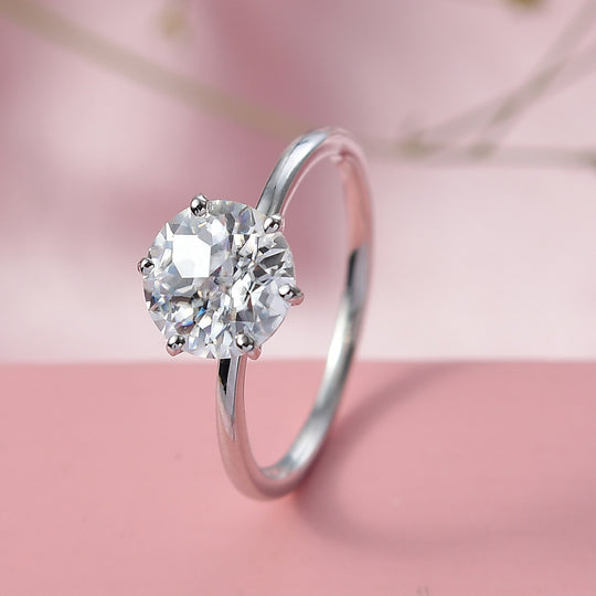 D'Joy Moissanit Ring 925 Silber rhodiniert (Größe 20.00) ca. 1,77 ct