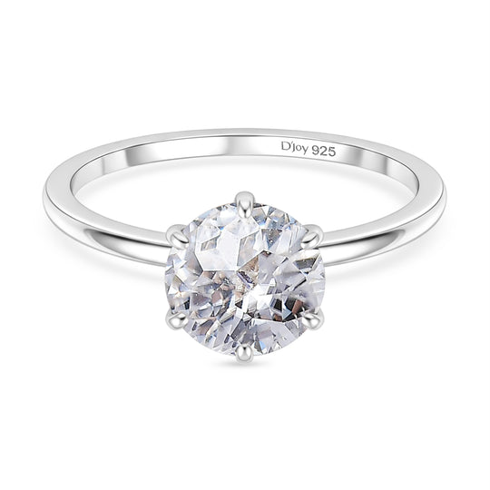 D'Joy Moissanit Ring 925 Silber rhodiniert (Größe 20.00) ca. 1,77 ct