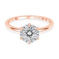 D'Joy Moissanit Ring 925 Silber 750 rosévergoldet (Größe 20.00) ca. 1,77 ct