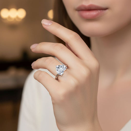 LUXURIANT DIAMOND - Lab Grown Diamant (12.5 mm) VS-EF IGI zertifiziert Ring 950 Platin (Größe 18.00) (10-15 Werktage Lieferzeit) ca. 7.50 ct