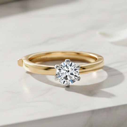 LUXURIANT DIAMOND - Lab Grown Diamant SI-GH SGL zertifiziert Ring 925 Silber rhodiniert (Größe 21.00) ca. 1.00 ct
