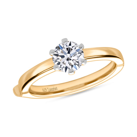 LUXURIANT DIAMOND - Lab Grown Diamant SI-GH SGL zertifiziert Ring 925 Silber rhodiniert (Größe 21.00) ca. 1.00 ct