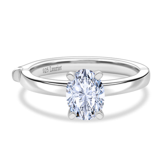 LUXURIANT DIAMOND - Lab Grown Diamant SI-GH SGL zertifiziert Ring 925 Silber 750 Gelbgold Vermeil (Größe 17.00) ca. 1,00 ct