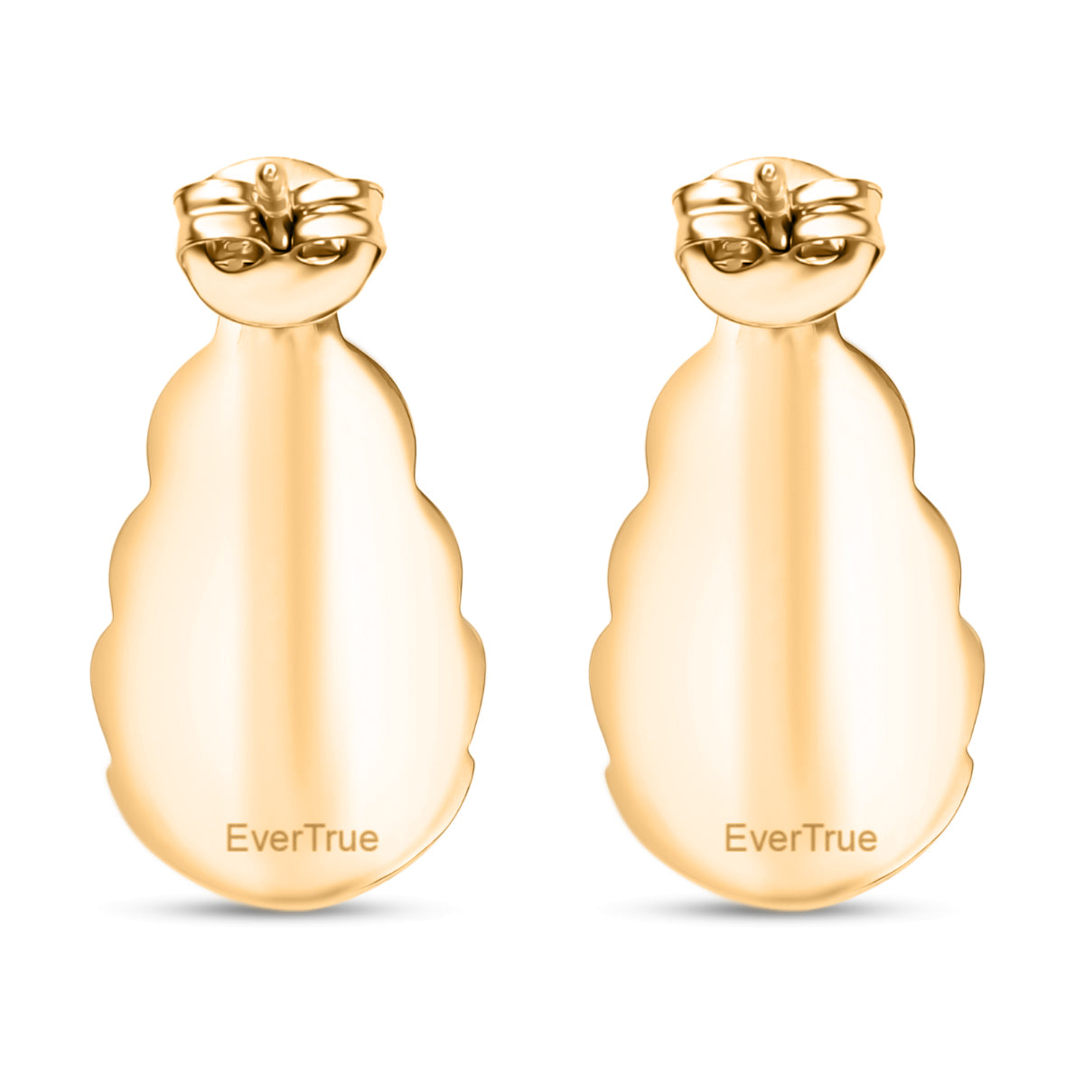 EverTrue Süßwasser Perle (7,5-8 mm) Ohrringe, Messing mit Gelbgold E-Beschichtung