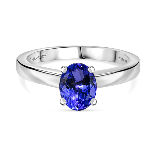 Rhapsody AAAA Tansanit Ring 950 Platin (Größe 17.00) ca. 1,27 ct