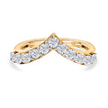 D'Joy Moissanit Ring 925 Silber 750 Gelb Vergoldet (Größe 16.00) ca. 0,68 ct