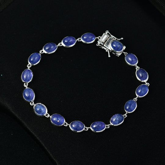 D'Joy AA Afrikanischer Rubin (Fissure gefüllt) Armband ca. 19 cm 925 Silber rhodiniert ca. 33,38 ct.