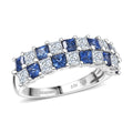 LUXURIANT DIAMOND - AAA Ceylon-Saphir, Lab Grown Diamant Ring 417 Gold (Größe 20.00) ca. 2,20 ct