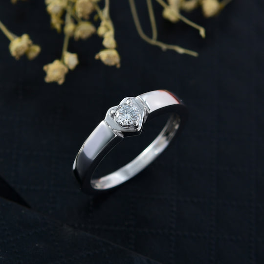 LUXURIANT SI-GH Labor Diamant Solitär Ring, 925 Silber rhodiniert - 0,20 ct.