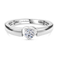 LUXURIANT SI-GH Labor Diamant Solitär Ring, 925 Silber rhodiniert - 0,20 ct.