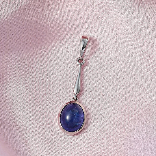 D'Joy AA Tansanit Solitär Anhänger, 925 Silber rhodiniert - 2,27 ct.