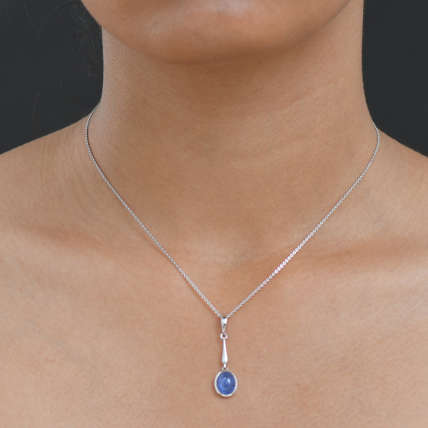 D'Joy AA Tansanit Anhänger 925 Silber rhodiniert ca. 2.27 ct