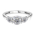D'Joy Moissanit Ring 925 Silber rhodiniert (Größe 19.00) ca. 1,22 ct