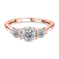 D'Joy Moissanit Ring 925 Silber 750 rosévergoldet (Größe 20.00) ca. 1,22 ct