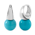 Sleeping Beauty Farbe Muschelkernperle Ohrringe