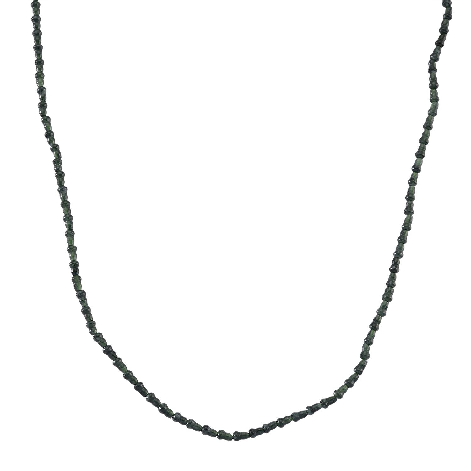 ALLE ERSTE MAL - D'Joy AAA Natürlicher Type-A Olmek Jadeit Halskette ca. 50 cm 925 Silber rhodiniert ca. 58.00 ct