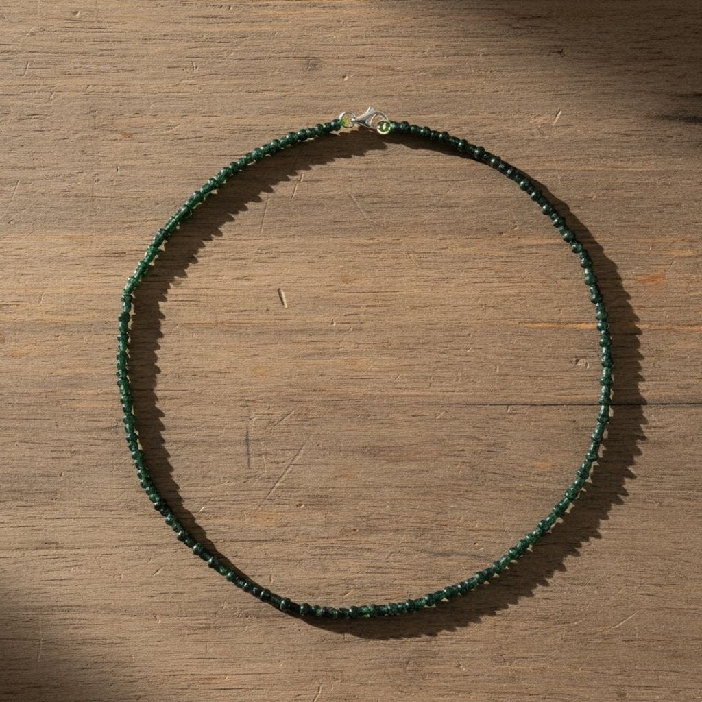 ALLE ERSTE MAL - D'Joy AAA Natürlicher Olmek Jadeit Halskette ca. 50 cm 925 Silber rhodiniert ca. 58.00 ct