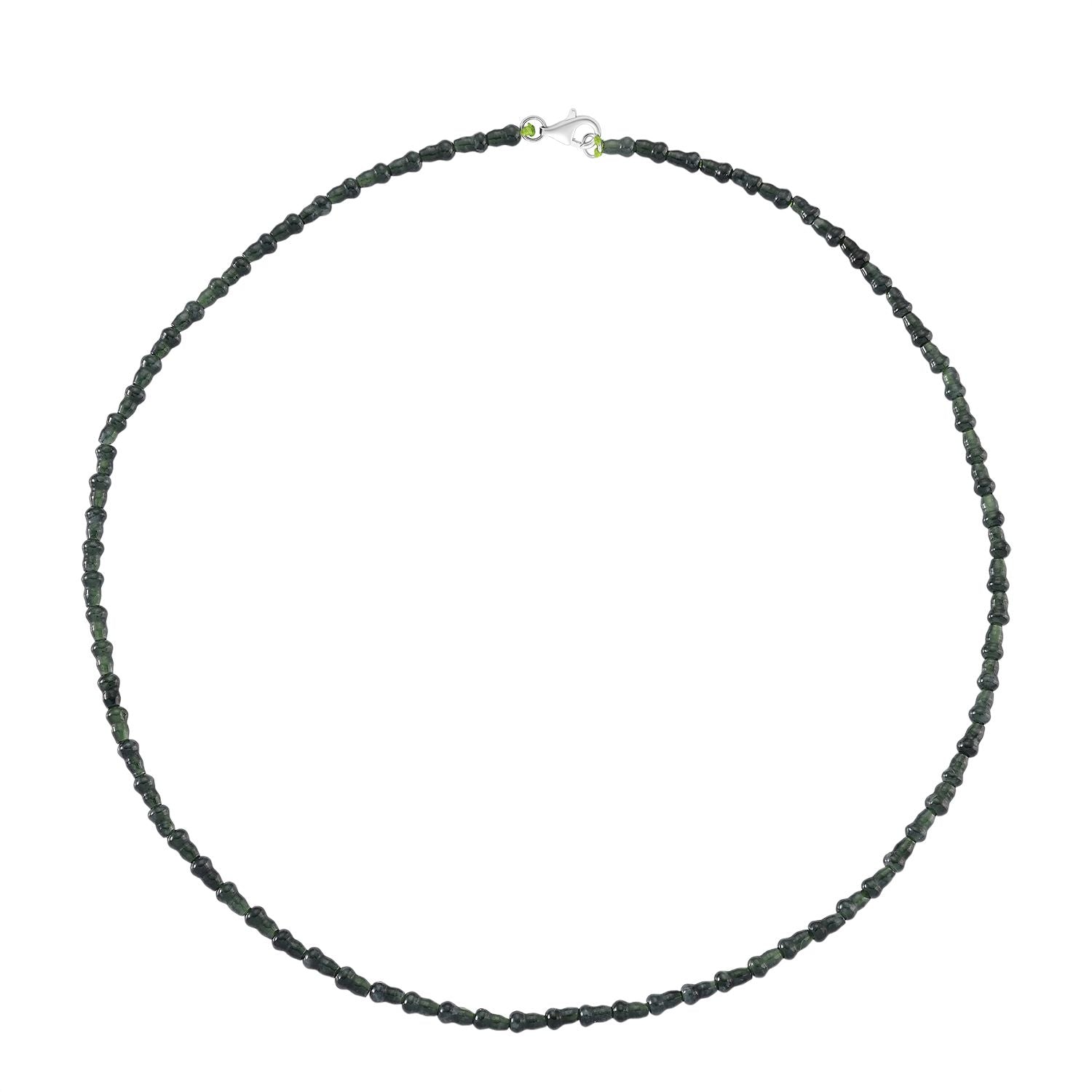 ALLE ERSTE MAL - D'Joy AAA Natürlicher Olmek Jadeit Halskette ca. 50 cm 925 Silber rhodiniert ca. 58.00 ct