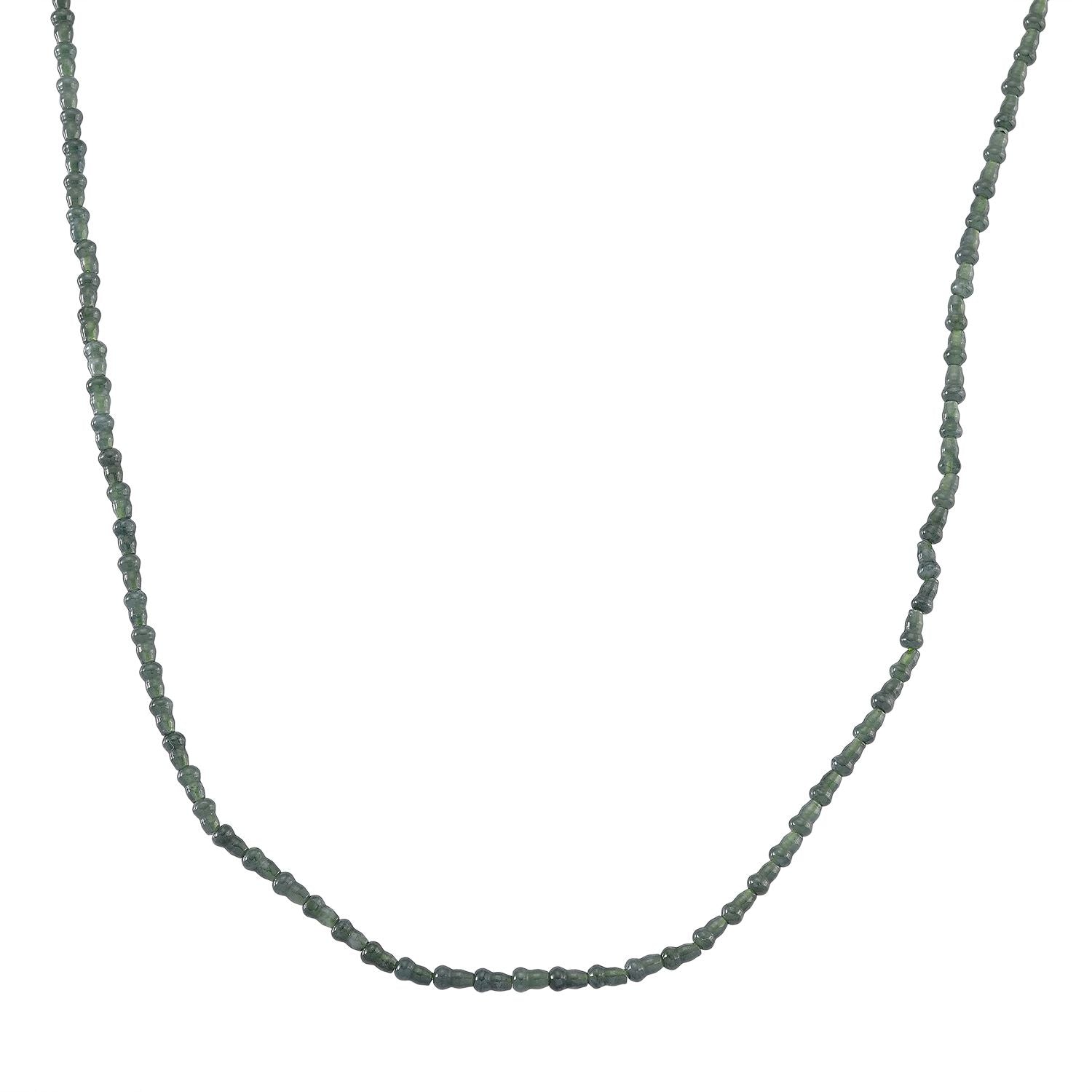 ALLE ERSTE MAL - EXTREM SELTEN D'Joy AAA Natürlicher Olmek Jadeit Halskette ca. 50 cm 925 Silber rhodiniert ca. 58.00 ct