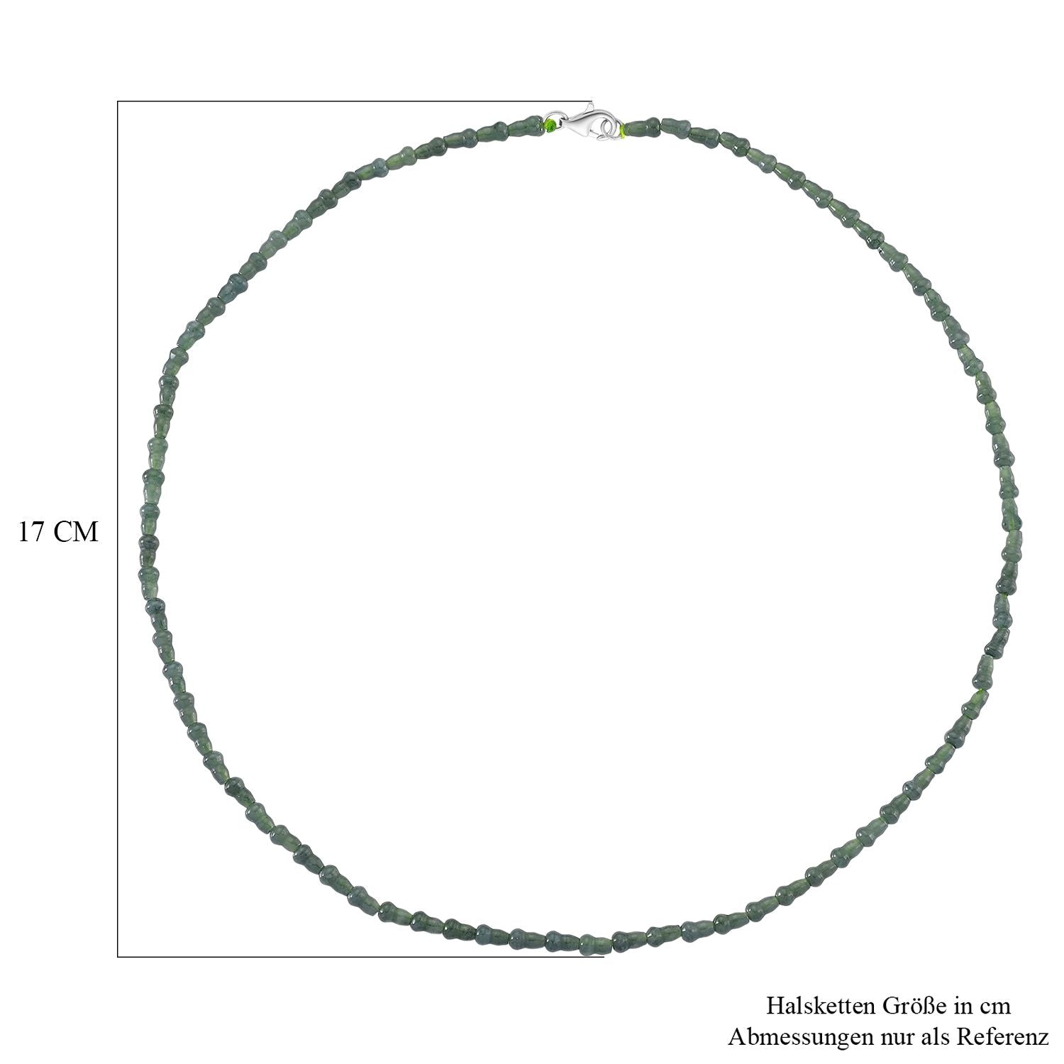 ALLE ERSTE MAL - EXTREM SELTEN D'Joy AAA Natürlicher Olmek Jadeit Halskette ca. 50 cm 925 Silber rhodiniert ca. 58.00 ct