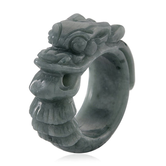 EXTREM SELTEN Natürlicher Olmek Jadeit Ring 16 cm ca. 40.00 ct (Größe 17.00)