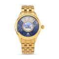 WILLIAM HUNT - Automatik Armbanduhr mit mechanischem Uhrwerk Sternenhimmel Zifferblatt, 316L Edelstahl, Goldfarben