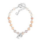 Mehrfarbige Süßwasser Perle Armband ca. 15.25 cm + 5 cm Extender, Nickelfreies Messing Silberfarben