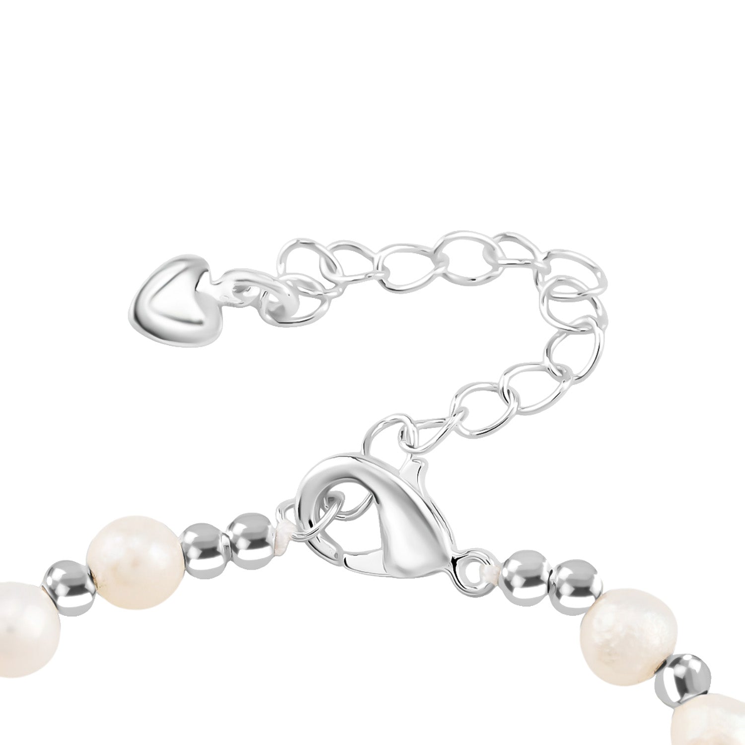 Mehrfarbige Süßwasser Perle Armband ca. 15.25 cm + 5 cm Extender, Nickelfreies Messing Silberfarben