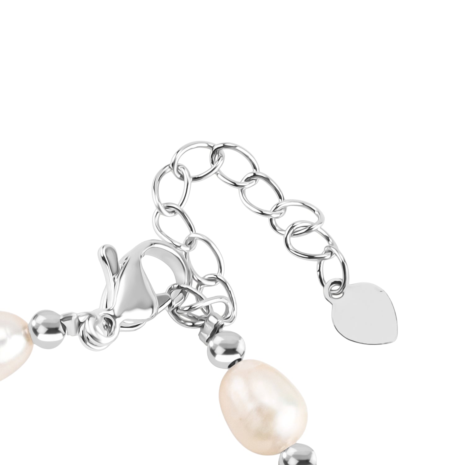 Mehrfarbige Süßwasser Perle Armband ca. 16.5 cm + 3.5 cm Extender, Nickelfreies Messing, Silberfarben