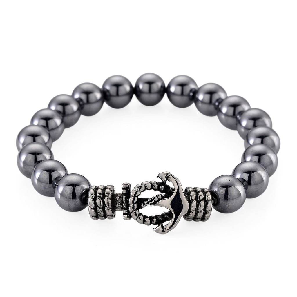 Terahertz Armband ca. Flexibles cm Reiner Edelstahl Schwarz oxidiert ca. 120.00 ct