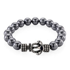 Terahertz Armband ca. Flexibles cm Reiner Edelstahl Schwarz oxidiert ca. 120.00 ct