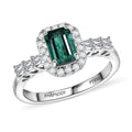 Rhapsody AAAA Pirineu Lagoon Tourmaline, Weißer Diamant AGI zertifiziert Ring 950 Platin (Größe 16.50) ca. 1.44 ct