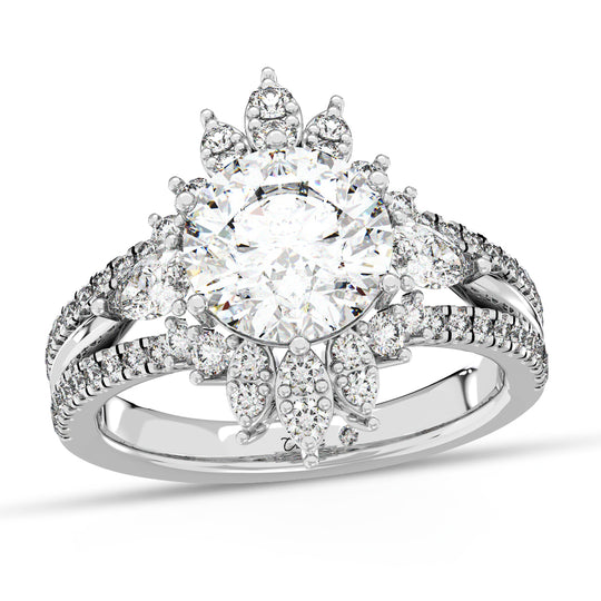 CLARTE Eternal - Moissanit Ring, 925 Silber rhodiniert (Größe 20.50) ca. 3.51 ct