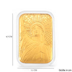 999er Goldfolie mit Freiheitsstatue-Motiv, 4,5x3,1cm, 10mg